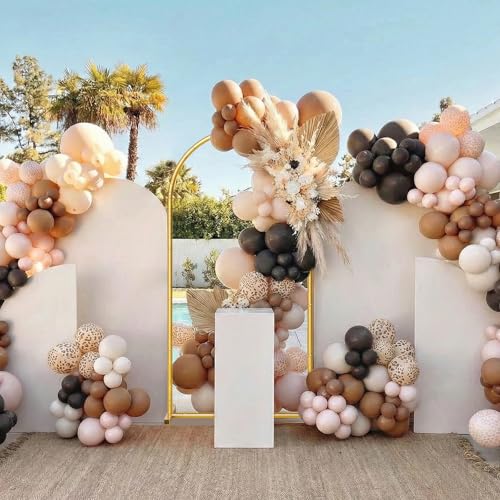 6.6FT Metal Wedding Arch Backdrop Stand,Stable Wedding Arch Frame for Wedding Ceremony Birthday Party Baby Shower Graduation Anniversary Floral Decoration,Gold - size: 6.6x3.3FT Gold