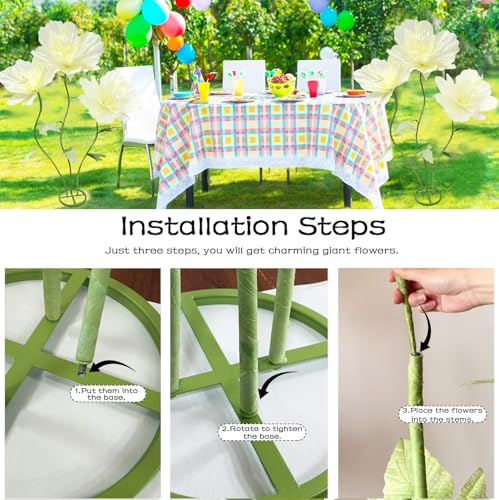 Giant Artificial Paper Flowers Decorations, Large Faux Floral Decor Huge 3D Flower for Wedding Home Office Christmas Birthday Party Banquet Background Shop Window Display Photographic Props, Yellow - color: Yellow