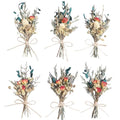 xin's convey Mini Dried Flower Bouquet (Pack of 6), Rose Bouquets, Party Favours, Bohemian Plate Decoration, Birthday Cake Dried Flower Gift Box Companion, Photography Props (Rose) - color: Rose