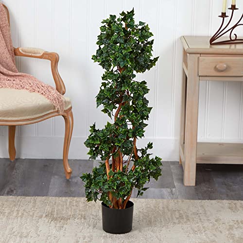 Nearly Natural 3.5ft. English Ivy Spiral UV Resistant (Indoor/Outdoor)
