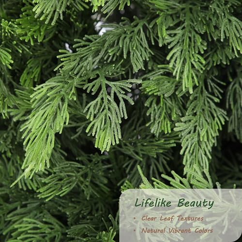 Bellacat 4ft UV Resistant Full Faux Cedar Tree with Soft Real Touch Leaves, 48in Lifelike Topiary Trees Artificial Outdoor, Fake Cypress Tree for Front Door Porch Patio Deck Home Decor, 2Pack - color: Green-2pack, size: 4ft
