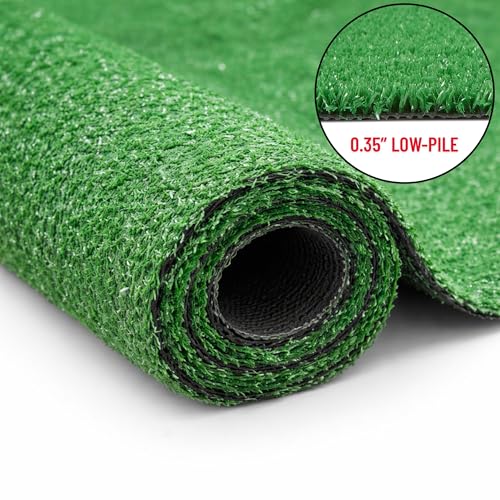 Sweethome Meadowland Collection Indoor and Outdoor Green Artificial Grass Turf Runner Rug 3'0" X 7'3" Green Artificial Grass/Pet mat with Rubber Backed - color: Green Turf, size: 3' x 7'3" (Rectangular)