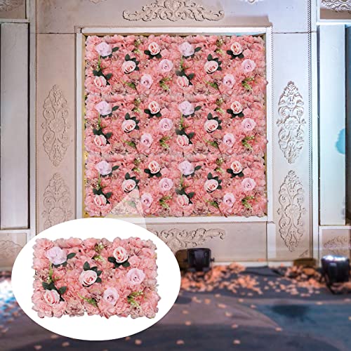 12pcs Artificial Flower Wall Panel, 3D Silk Hydrangea Floral Wall, Premium Silk Flowers Wall Panels Roses Hydrangeas for Wedding Party Event Photo Backdrop Wall Decor