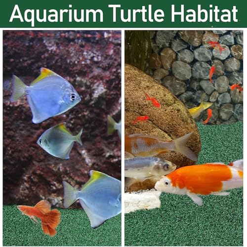 Turtle Basking Platform, Turtle Aquarium Basking Artificial Grass Turf Basking Platform Accessories Grass Lawn, Pet Turf Artificial Fake Grass Mat