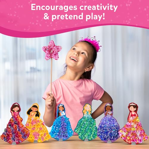 Skillmatics Poke-in Art - Magical Princesses, Mess-Free Fun for Kids, DIY Wood Craft Kits, Creative Activity, Gifts for Girls & Boys Ages 4, 5, 6, 7, 8, 9 - style: 1. Magical Princesses