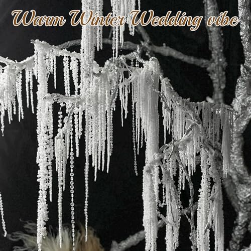 17PCS Dried Amaranthus Hanging Flowers – 100% Natural 23" Ivory White Preserved Amaranthus for Wedding Decor, Floral Arrangements, Arch Backdrop, Table Centerpieces & Home Wall Hanging - color: 17pcs Ivory White
