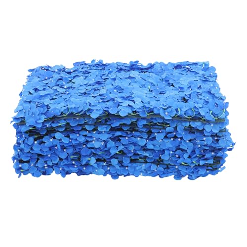 DNYSYSJ Artificial Hydrangea Flower Wall, 12pcs 23.62" X 15.75" Floral Backdrop with Stand Blue 2D Silk Artificial Blue Hydrangeas Flower Wall Decor, Blue Hydrangea Floral Backdrop Wall - color: Blue Hydrangea, size: 12 pieces
