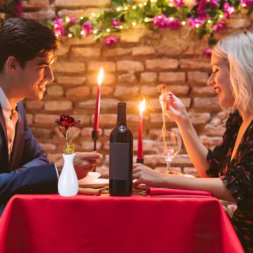Roses Artificial Flowers for Her Wife Mother's Day, Red Flower Birthday Gifts for Mom Grandma, Eternal Rose Women Great Grandma - color: Red