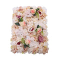 Flower Wall Panels Set, 6 Pcs Fake Rose Peony Flower Leaves Wall Mat - 24" X 16" (Pink, Yellow) - color: 6 Pcs Pink, Yellow