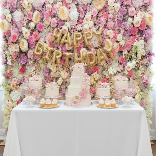 Pink Flower Wall Backdrop,Spring Mothers Day Flowers Photo Backdrop,Rose Girls Birthday Party Weeding Bridal Shower Backdrop Studio Photo Booth Props, 5X3FT - color: Pink, size: 5X3FT