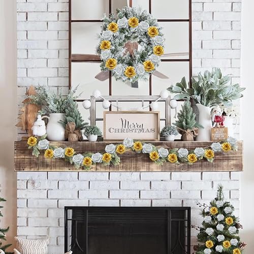 Rose Artificial Flowers, 50Pcs Gold Roses Head Flowers Bulk with Stem, 3 Inches Silk Rose Fake Flower Head for Wedding Party Home Decor DIY Baby Shower Centerpieces Tables Decoration(Gold) - color: Gold