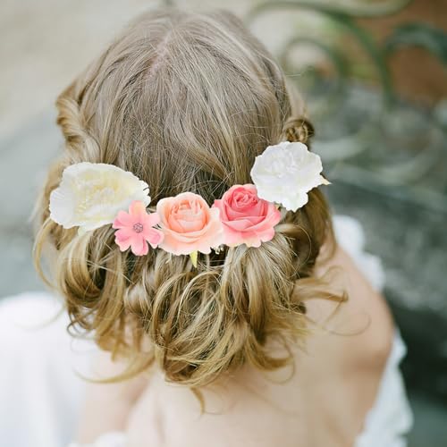 21pcs Artificial Peony Flower Heads Small Fake Flowers Silk Simulation Craft Decorations for DIY Wedding Party Home Décor