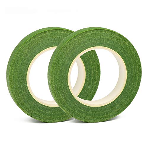 CCINEE 2 Rolls 1/2" Wide Floral Tape with 30 Yards Light Green Florist Tape for Bouquets Stem Wrapping DIY Crafts Floral Arrangement