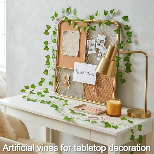 suddus 1 Pack 33 Feet Artificial Ivy Leaves Plants Fake Vines Greenery Hanging Garland Faux Foliage for Home Bedroom Office Wedding Wall Staircase Garden Decor - color: Ivy, size: Fake Vines-1 Pack