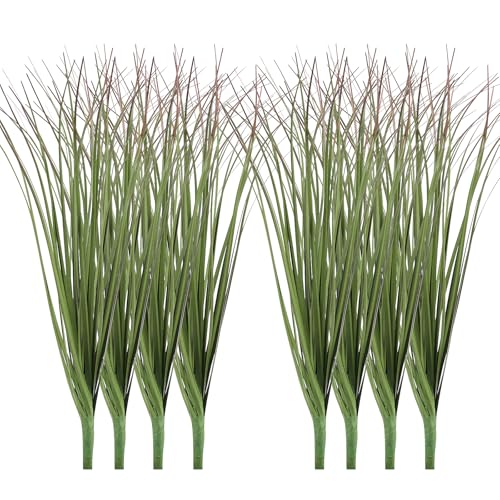 FOIMAS 24pcs Artificial Grass Plants,9.84" Faux Shrubs Wheat Grass Greenery Stems Fake Plants for Indoor Outdoor Home Decoration - size: 9.84