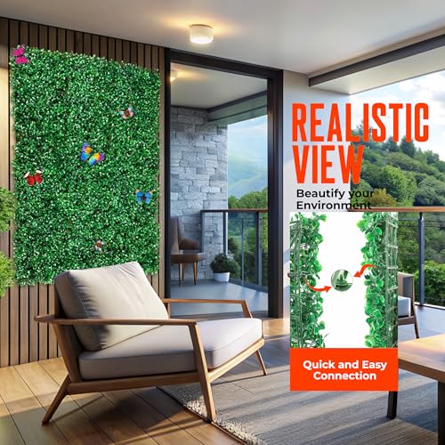 12Pcs Artificial Grass Wall Panels - 10”x10” Grass Backdrop Wall, UV Protected Greenery Decor for Indoor Outdoor Use (10”x10” (12pcs)) - size: 10”x10” (12pcs)