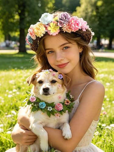 rongflower Faux Flower Heads Mini Charming Color Artificial Flower Heads Fake Peony Daisy Rose Flowers Multicolor Small Silk Daisy Flower Heads for Craft Garland Wedding Party DIY Home Decoration - color: Charming Color