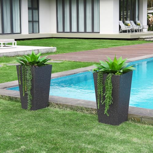 Ferrgoal Artificial Plants Fake Agave Succulent Plant 28 Inch Big Size Faux Succulents Stems for Indoor Outdoor Realistic & Natural Home Decor Plants for Office Housewarming