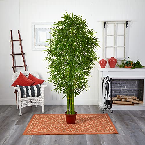 Nearly Natural 7 ft. H Bamboo Artificial Tree UV Resistant (Indoor/Outdoor)