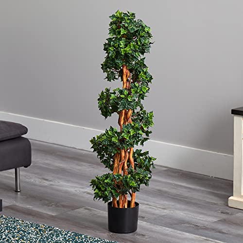 Nearly Natural 3.5ft. English Ivy Spiral UV Resistant (Indoor/Outdoor)