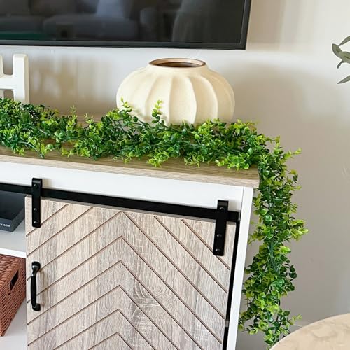 CQURE 6Pcs Faux Eucalyptus Garland, Artificial Eucalyptus Leaves Hanging Vines Table Greenery Garland for Wedding Backdrop Arch Wall Table Party Indoor Outdoor Decor - size: 6 Pack