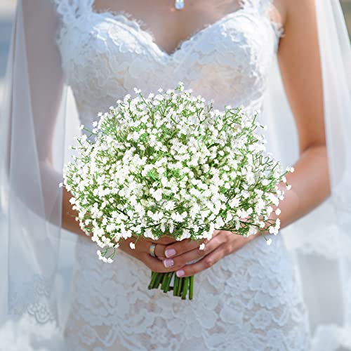 LYLYFAN Babys Breath Artificial Flowers,12 Pcs Gypsophila Faux Flowers for Wedding Party Home Garden Decoration - color: White, size: 12pcs