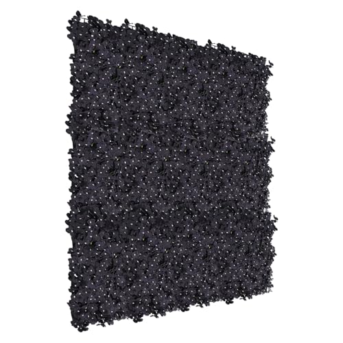 DNYSYSJ Black Flower Wall Panel,12pcs 23.62" X 15.75" Hydrangea Artificial Hydrangeas Flowers Panel Black Flower Backdrop for Halloween Thanksgiving Photography Home Wedding Party Wall Decor - color: Black Hydrangeas, size: 12 pieces