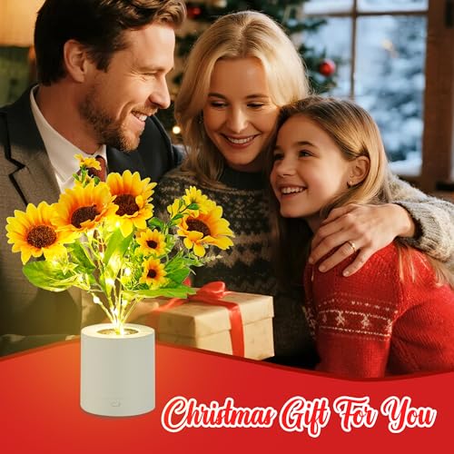 WSYEAR Sunflower Flower Lamp Gifts for Women, Birthday Christmas Ideal Gifts for Mom Granddaughter Girlfriend Friend Wife, Bedroom Bar Coffee - color: Sunflower Flower Lamp