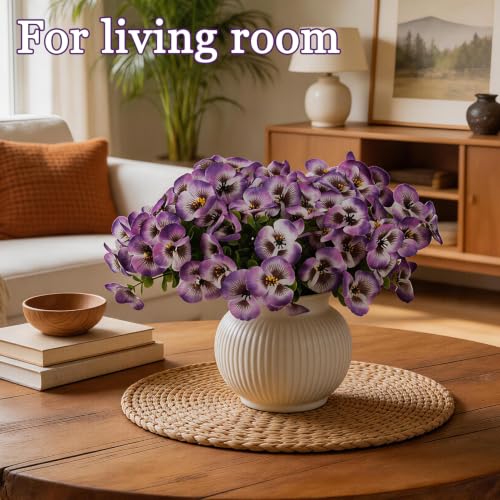 10 Bundles Artificial Orchid Stems Outdoor in Multi-Purple,Realistic Outside Fake Flowers, Faux Spring Flowers for Outdoor Planters,Front Porch,UV Resistant for Wedding,Party Porch,Table Decoration - color: Multi Purple-10