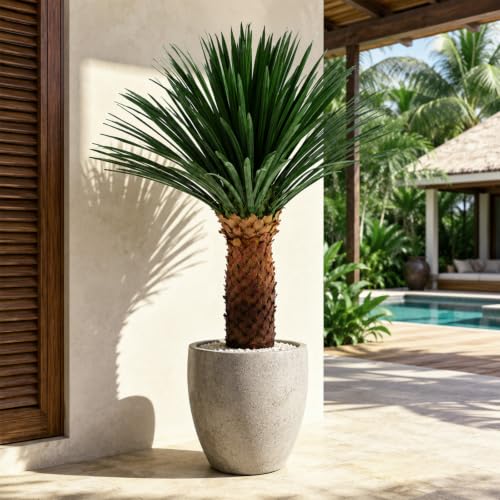 4FT Artificial Agave Plant in Black Pot, 48 Inch Tall Faux Agave Succulent with Realistic Foliage, Fake Floor Plant for Indoor Outdoor Front Porch Patio Home Office Hotel Desert Style Decor - color: Agave Plant 48in