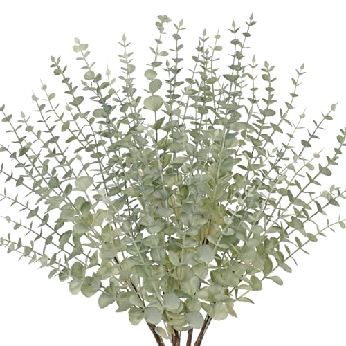 GnFlus 5 Pcs Artificial Eucalyptus Stems Fall Eucalyptus Leaves Autumn Leaf Branches Fall Decorations with Foam Fall Leaves for Home Floral Arrangement Autumn Festival Thanksgiving Decor Green - color: Light Green