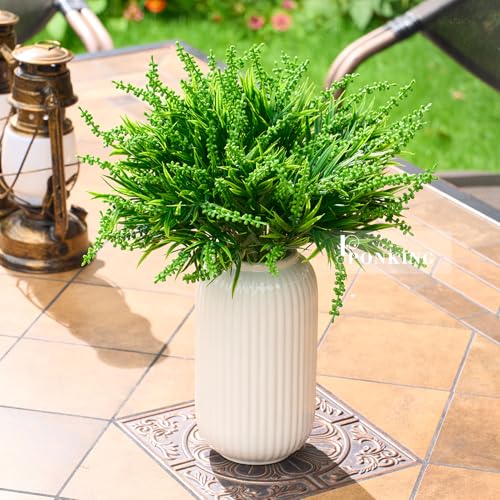 PONKING Imitation Berry Grass Branches Artificial Stems 12 Bundles Greenery Fake Plants for Home Office Flowers Bouquet Centerpiece Wedding Decoration, Christmas Decor, DIY Gift Box Embellishment - color: A Green Imitation Berry Grass Branches 12pcs