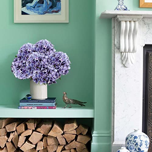DILATATA Faux Hydrangea Large Artificial Purple Hydrangea Flowers 26" Real Touch Hydrangea Flowers Lifelike Silk Hydrangea Stems for Wedding Party Garden Home Decor-3pcs - color: Light Purple #3, size: 3PCS