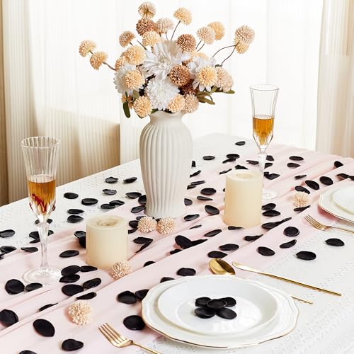 SITUMEIZI 400PCS Fake Black Rose Petals Artificial Silk Flower Black Petals for Romantic Night for Her Set Valentine's Day, Wedding, Proposal Anniversary Decorations - color: Black