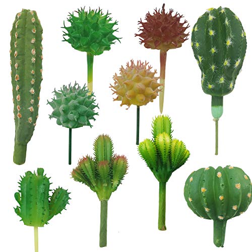 N|A Cayway 10 PCS Artificial Cactus and Succulent Plants - Faux Cacti Decor for Decoration - Bulk Pack