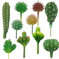 N|A Cayway 10 PCS Artificial Cactus and Succulent Plants - Faux Cacti Decor for Decoration - Bulk Pack