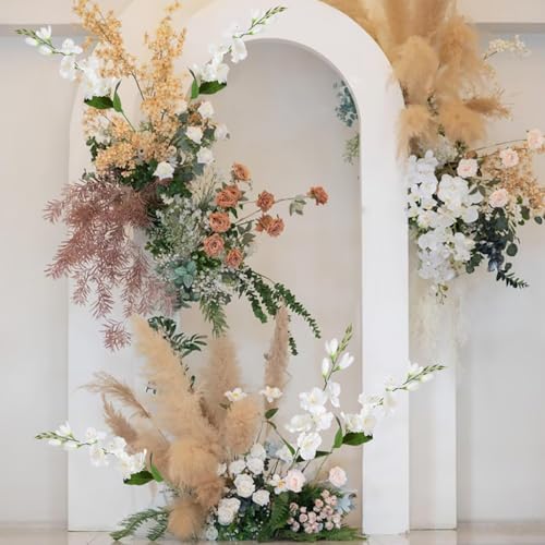 IPOPU White Gladiolus Artificial Flowers 10PCS Silk Gladiolus Flowers with Stems 30in Faux Flowers for Wedding Home Party Floral Arrangement Centerpiece Table Decoration(White) - color: White