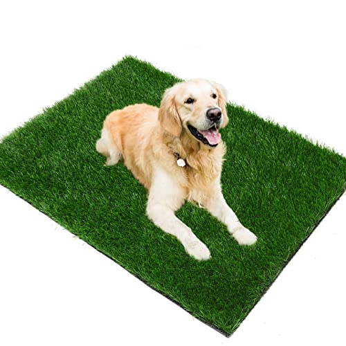 Grass Pad for Dogs 39.3 x 19.7 inches, Fast-Drain Soft and Artificial Grass for Pets Potty Training, Easy to Clean Fake Grass for Dog Indoor Outdoor Use (1 Pack) - size: 39.4x19.7 Inch