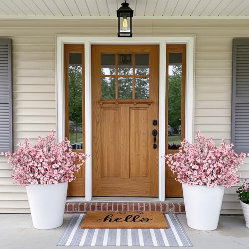Babys Breath Artificial Flowers, 8 Bundles Cherry Blossom Pink Real Touch Fake Silk Flowers Bulk for Vase Home Office Wedding Spring Indoor Outdoor Centerpiece Table Mother's Day Decorations - color: Cherry Blossom Pink, size: 8 Bundles