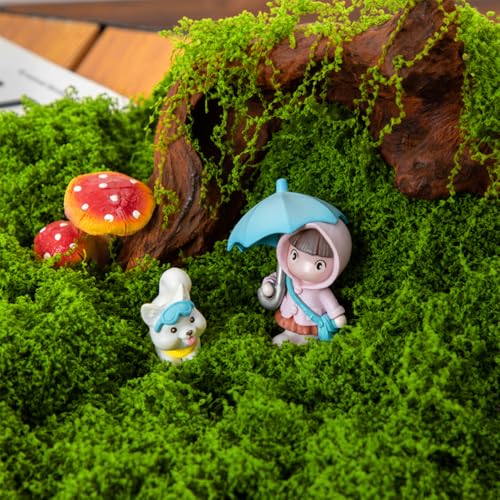 Fake Green Moss for Potted Plants, Artificial Moss, Green Moss for Crafts for DIY Decorating Craft Art Potted Wedding Accessories Fairy Garden Accessories - size: 1.76oz/50g- Light Green