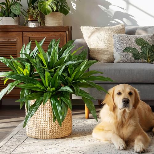 4 Pcs Artificial Greenery Stems Dracaena Faux Branches Artificial Plants Realistic Fake Dracaena Greenery Realistic Plants for Indoor Outdoor Porch Patio Home Office Living Room Decor (Green) - color: Green