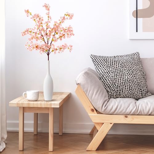 SITUMEIZI Artificial Cherry Blossom Branches Silk 39 Inch Faux Cherry Flowers Peach Tall Stems for Home Wedding Bedroom Table Japanese Real Touch Vase Decoration(3Pcs,Pink) - color: 3pcs-premium Pink, size: 39 Inches