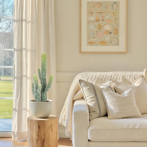 23 Inch Artificial Cactus Plant with Realistic Texture, Faux Cacti Plant Indoor Potted, Fake Desert Cactus for Home Office Garden Store Patio Decor. - size: 23 Inch