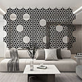 Felt Fiber Surface High Density Polyester Fiber Board 3D Flower Venus 14"x12" Hanging Room Divider Panel Cut Room Partition Home Decoratio(12 Pcs) (Dark Grey) - color: Dark Grey