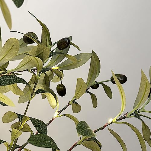 LITBLOOM Lighted Olive Tree 6FT 300 Fairy Lights with Timer and Dimmer, Artificial Tree with Lights for Office Home Room Decoration Indoor Outdoor - style: 6FT Olive