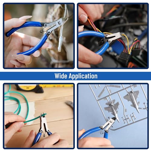 Mr. Pen- Wire Cutter, 5 Inch, 2 Pack, Wire Cutters, Diagonal Wire Cutters | Flush Cutter, Nippers, Side Cutters, Flush Cutters, Diagonal Cutter, Cutting Pliers, Wire Pliers - color: Blue, size: 5 inch, 2 Pack
