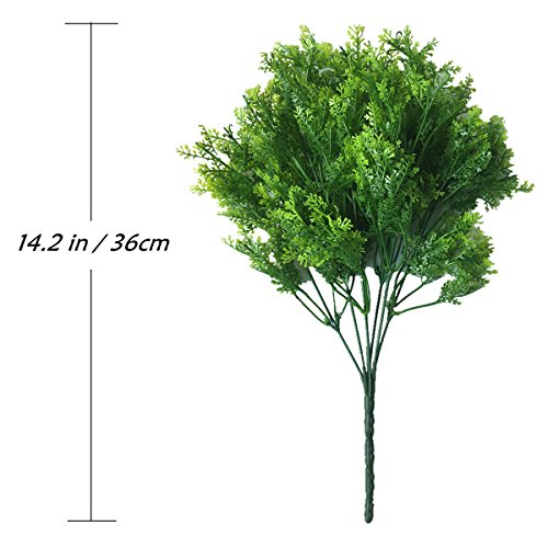 Artificial Shrubs, Plastic Plants Simulation Fake Bushes Wedding Outdoor Indoor Home Garden Verandah Kitchen Parterre Office Table Centerpieces Arrangements Decoration Green 4pcs - color: Crushed Grass / 4pcs