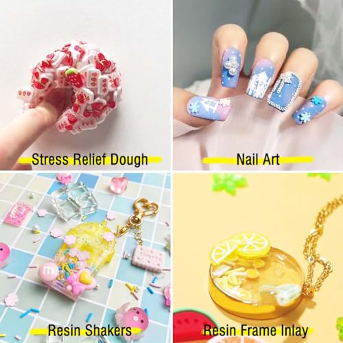 Polymer Clay Moon Stars Slice Sprinkles for Fake Dessert Cake Decor, Decoden Phone Case, Slime Projects DIY, Scrapbooking, Resin Jewelry Making Pack of 30g - color: Moon Stars 30g