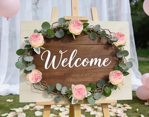 Pink Peonies Artificial Flowers,24PCS Silk Fake Flower Heads Bulk 2.56" Realistic Faux Roses with Stems for Bridal Shower Wedding Party Home Walls Decoration (Pink) - color: Pink