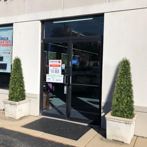 4ft Artificial Boxwood Topiary Trees (Set of 2) - UV Resistant Faux Plants Outdoor, Realistic 48in Fake Potted Bushes and Shrubs for Front Porch, Planter, Patio - Low Maintenance & Evergreen - color: Boxwood Light Green, size: 48in